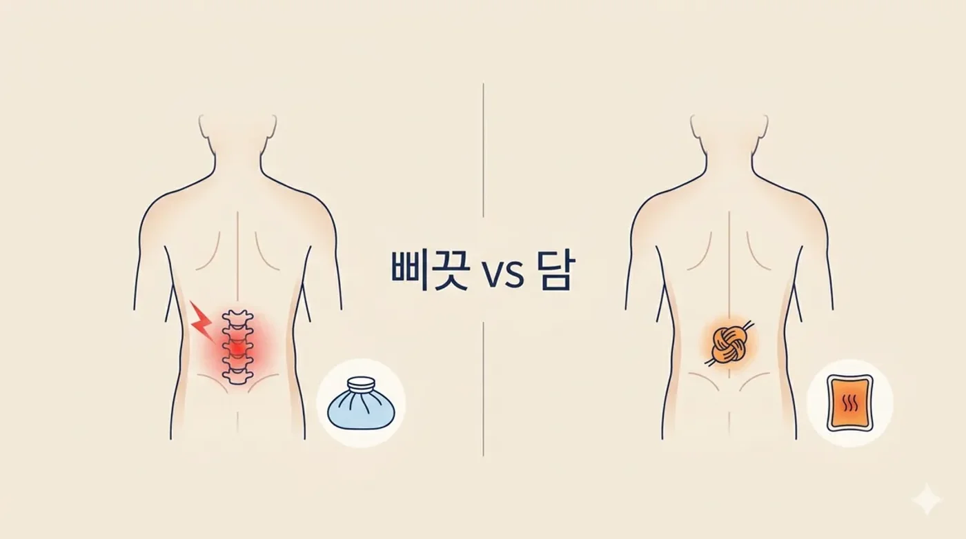 허리 삐끗했을때 vs 담 걸렸을때, 뭐가 다른지 정리했습니다