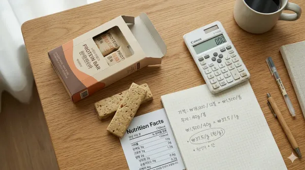위시어 프로틴바 공구, 박스당 단가 진짜 싼가 — 영양성분표 분석까지 같이 정리했습니다