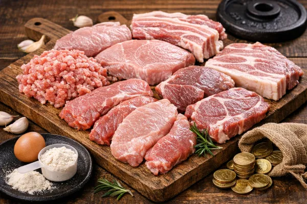 돼지고기 앞다리 뒷다리 단백질 차이 | 간고기 부위별 비교 후 뒷다리 다짐육 선택한 이유