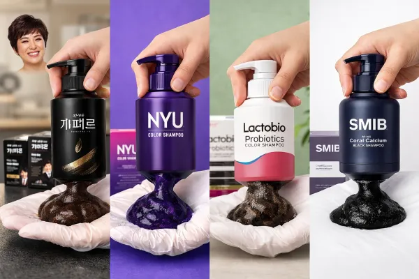 조혜련 염색샴푸(꾸띄르) 실제 효과는? NYU·락토바이오·스미브까지 4종 비교