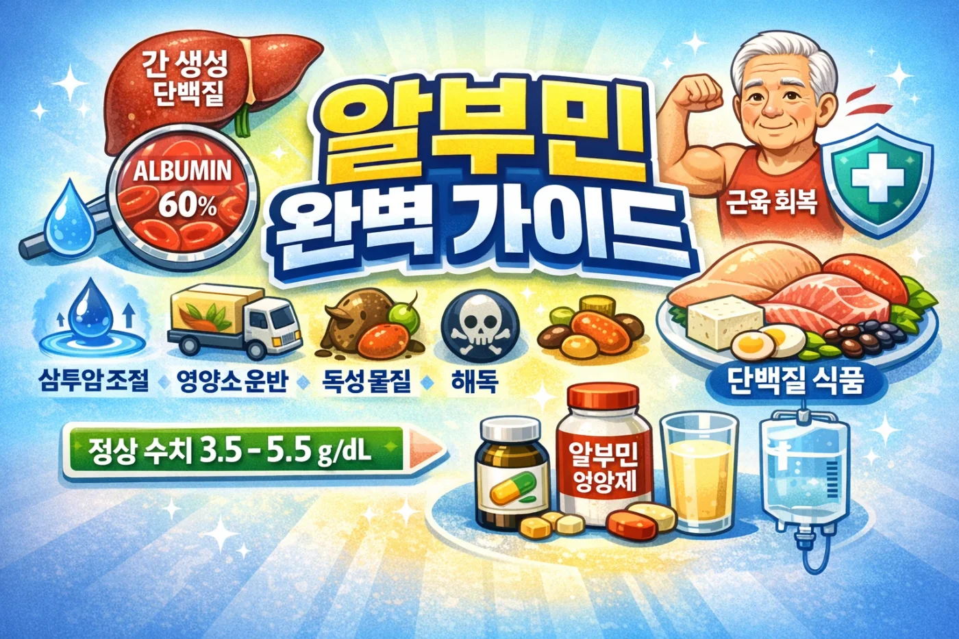 알부민 효능 총정리 - 부족 증상, 풍부한 음식, 영양제 추천